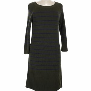 Banana Republic Army Green With Stripes Midi Sweater Dress